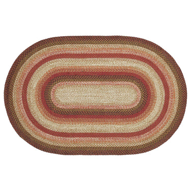 Ginger Spice Jute Braided Rug Oval with Rug Pad 4'x6' VHC Brands - The Fox Decor
